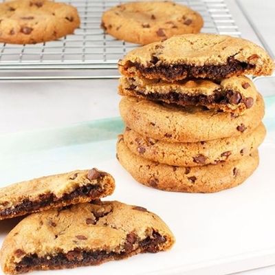Davids Cookies Chocolate Filled Chocolate Chip Cookie Dough, 3.5 Ounce -- 100 per case.