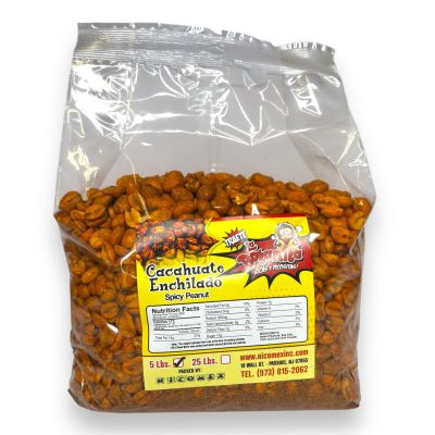 Cacahuates enchilados nicomex. Spicy Peanuts Authentic Mexican Style. Party size 5Lb