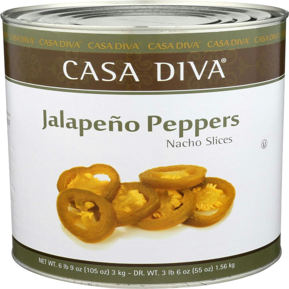 CASA DIVA: Jalapeno Pepper Sliced, 105 oz