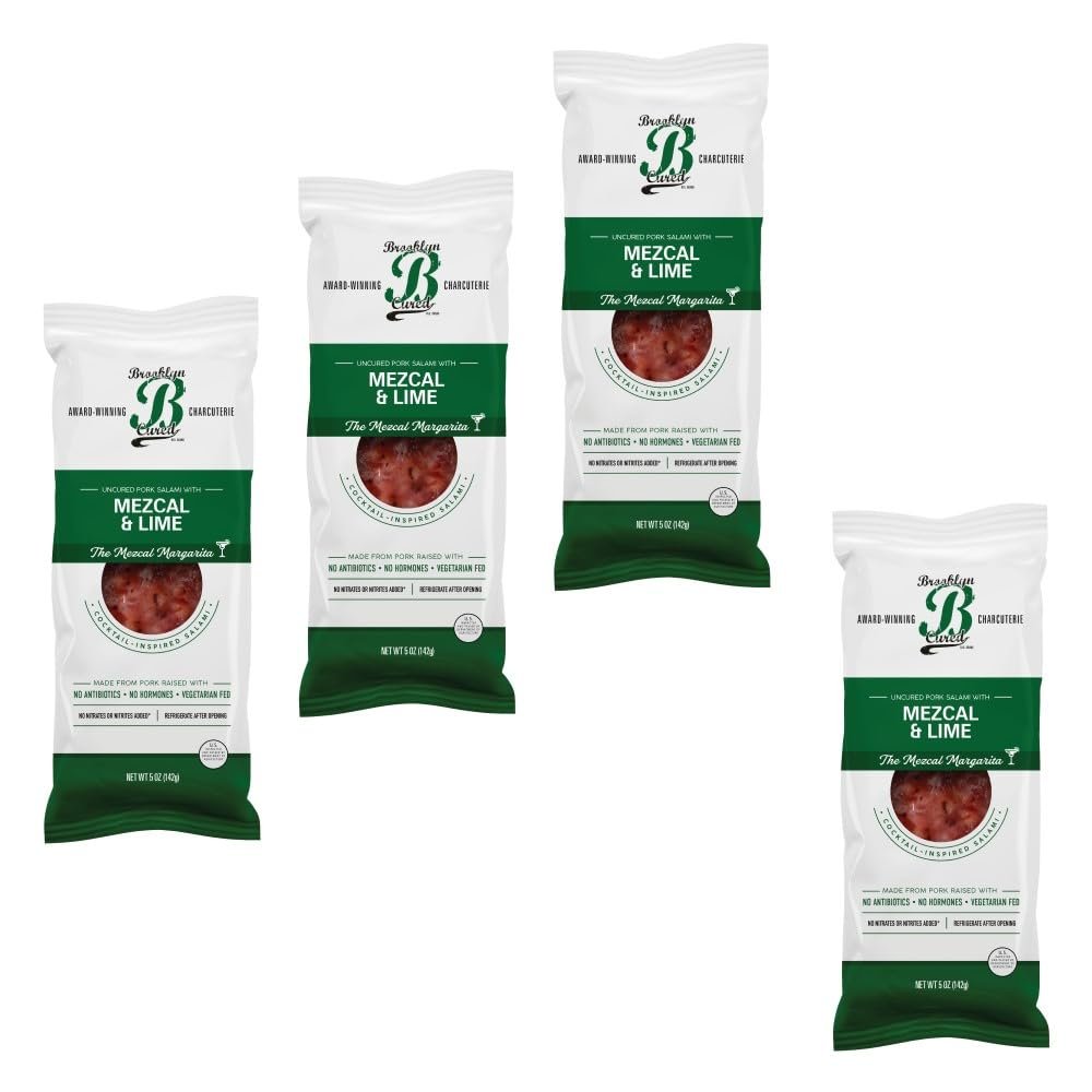 Brooklyn Cured Mezcal & Lime Uncured Salami Chub, 5 oz, 4 Pack
