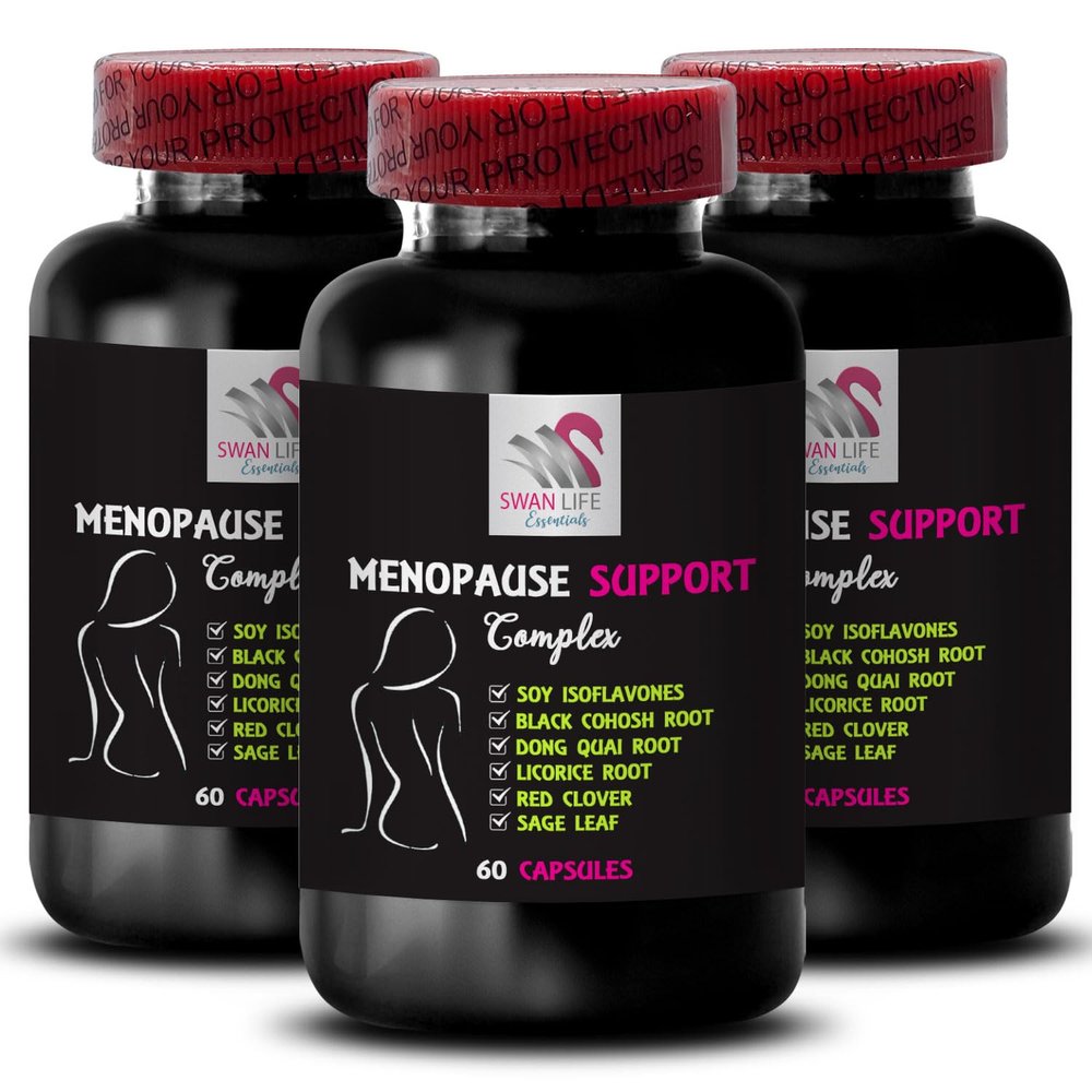 Tranquil Support - MENOPAUSE SUPPORT COMPLEX - Gentle Balance, Nighttime Peace, Daily Bliss, Warmth Comfort, Women's Harmony, Inner Flow, Refreshing Moments, Smooth Relief 3 Bottle 180 Capsules