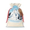 WXZYFP Snow-capped mountains Linen drawstring gift bag, Christmas, birthday, party gift packaging, easy to wash view 1