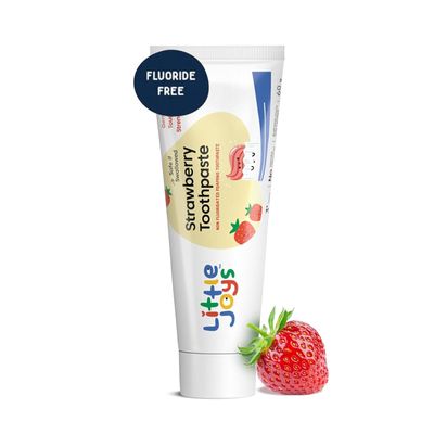 Little Joys Strawberry Flavour Toothpaste for Kids (2-5 Yrs) | Removes Germs & Bacteria | Strengthens Gums & Whitens Teeth | 60 gm