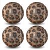 ANCKNE Walker Tennis Balls Precut Tennis Balls for Walkers 4PCS Walkers Legs Universal Precut Glide Balls, Heavy Duty Long Lasting Felt Pad Glide Coverings for Furniture Legs and FloorLeopard view 1