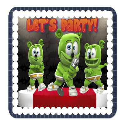 Gummibr Gummy Bear Your a Rock Star edible Cake Topper (Fits 1/4 Sheet Cake)