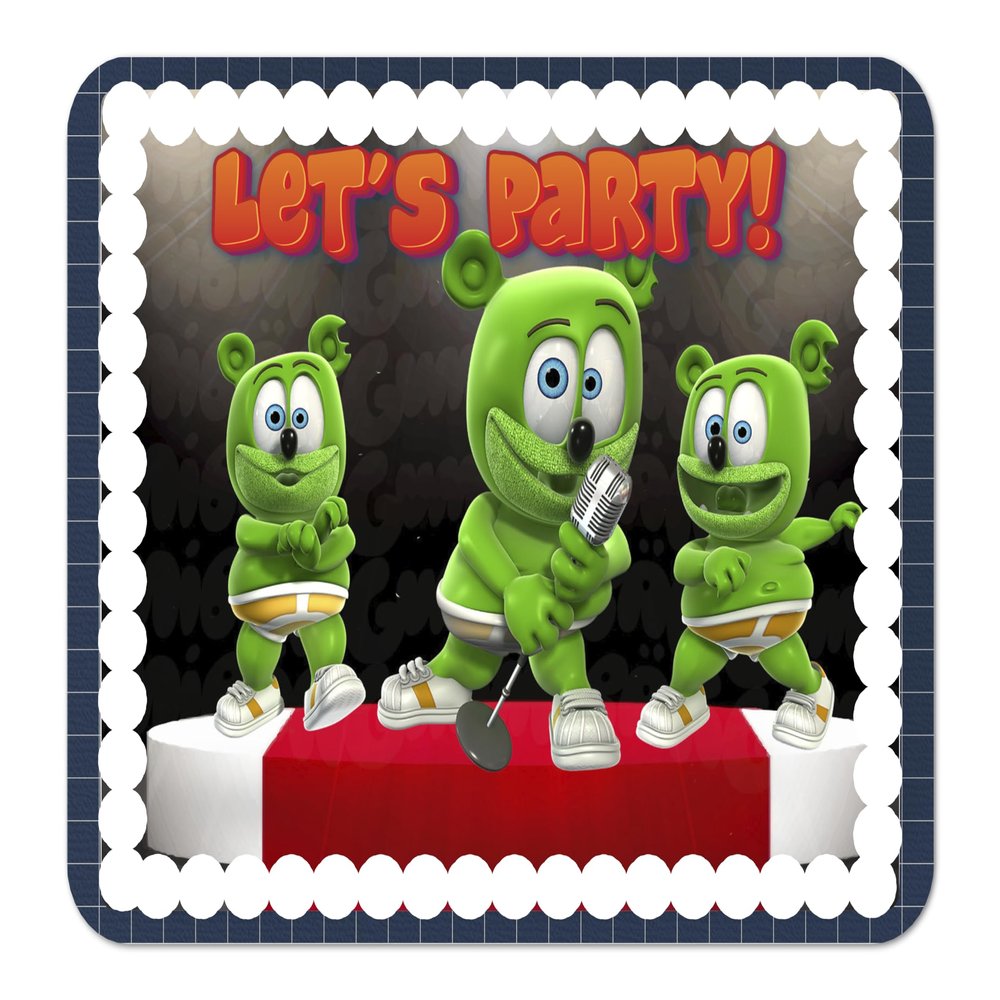 Gummibr Gummy Bear Your a Rock Star edible Cake Topper (Fits 1/4 Sheet Cake)