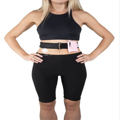 Pumpcases Insulin Pump Adjustable Waist Band for 630G 670G 780G | Rose Neoprene Pump Case, Non-Slip | Assembled in USA (Medium)