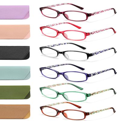 OLOENBN Reading Glasses for Women,6 Pack Blue Light Blocking Glasses for Women Men,Fashion Readers with Spring Hinge Eyeglasses (3.50)