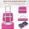 4-piece Hardshell Suitcase Set, Travel Suitcase, 20" + 24" + 28" Suitcases and Toiletry Bag, Trolley Case with TSA Lock, Lightweight ABS Hardshell Material, Large Capacity, Zippered Compartment view 4
