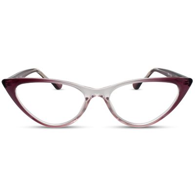 2SeeLife Small Cat Eye Reading Glasses for Women Narrow-Medium Fit, Sturdy Frame, Spring Hinges, Premium Funky Readers, Purple, +3.00
