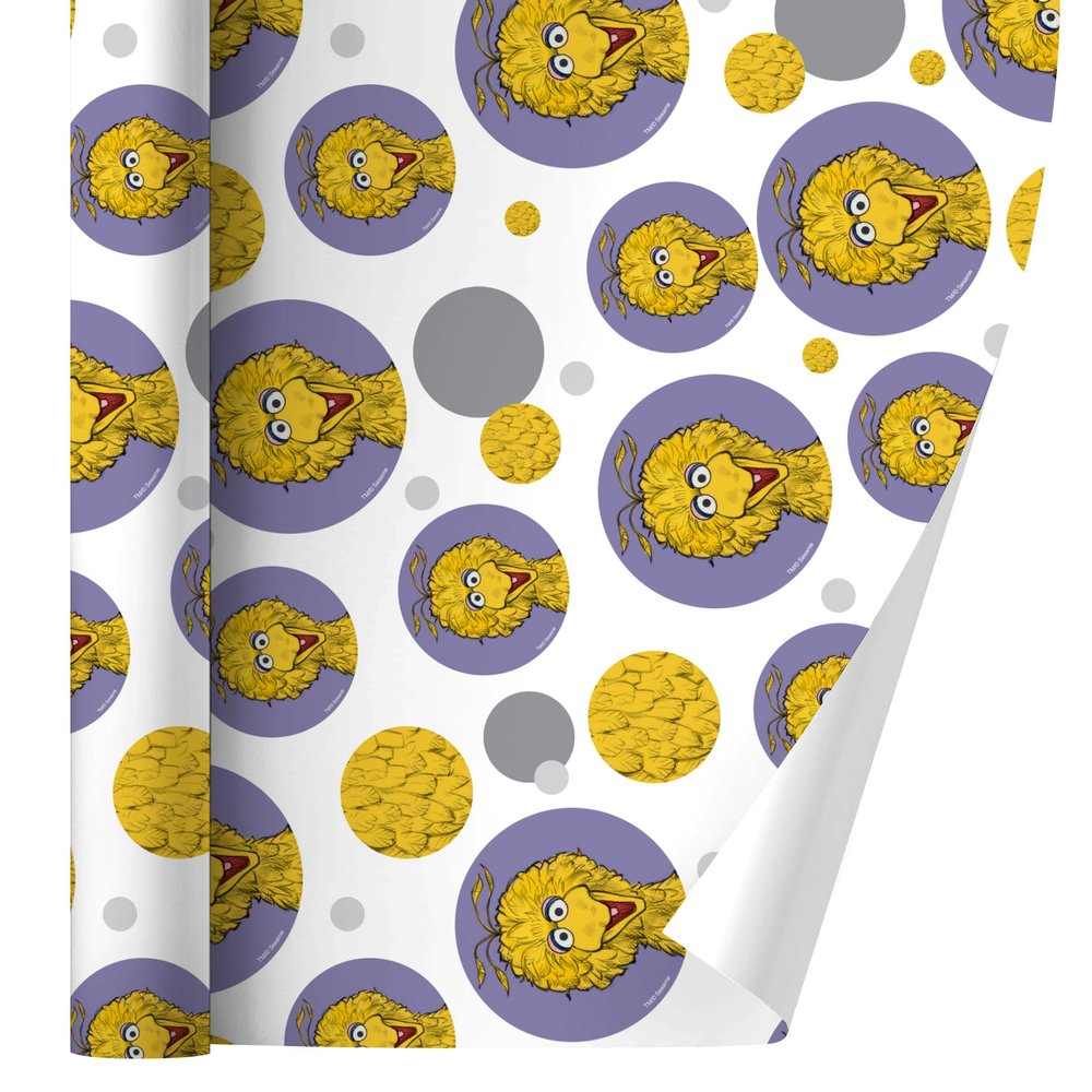 Sesame Street Vintage Big Bird Gift Wrap Wrapping Paper Roll