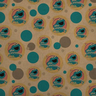 Sesame Street Cookie Monster Me Amazing Premium Kraft Gift Wrap Wrapping Paper Roll