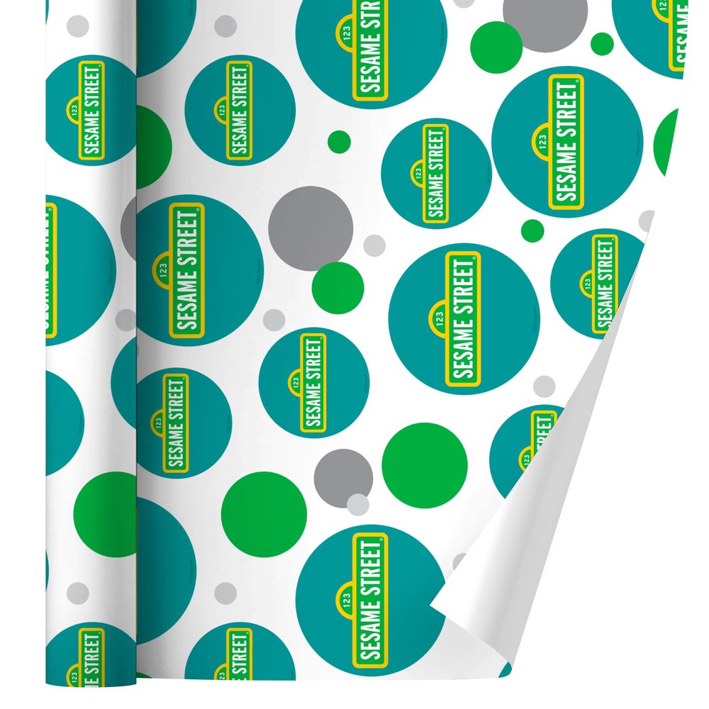 Sesame Street Logo Gift Wrap Wrapping Paper Roll
