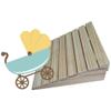 5" Rise Threshold Ramp, 880 Lbs Capacity Wheelchair Ramp, Wood Entry Ramp, Non-Slip Transition Ramp Doorways Mobile Threshold Rise Ramps(3.5" Rise/30x30x9cm) view 1