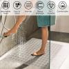 2Pack Shower Mats for Inside Shower, 20.87 x 20.87 Inch Non Slip Shower Mat with Suction Cups and Drain Holes, Fast Drying Bath Tub Mats, Shower Mats for Inside Shower, Easy Drying, Washable (Grey) view 2