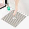 2Pack Shower Mats for Inside Shower, 20.87 x 20.87 Inch Non Slip Shower Mat with Suction Cups and Drain Holes, Fast Drying Bath Tub Mats, Shower Mats for Inside Shower, Easy Drying, Washable (Grey) view 4