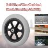 12in Solid PU Wheelchair Caster Non Slip Replacement Parts Gray for Wheelchairs Walkers view 3