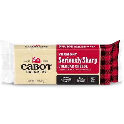 Cabot Seriously Sharp Cheddar Cheese, 8 oz (Pack of 3)