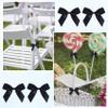 Pndeyo 15pcs 2.5" Self-Adhesive Gift Wrap Bows, Soft Non-Faded Satin Ribbon Bow, Premade Craft Bowknot for Christams Wedding Birthday Party Bridal Shower Baby Shower Decorations- Black view 4