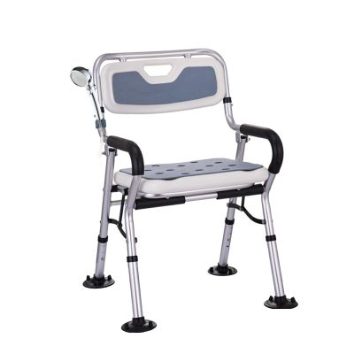 Shower Seat with Hand Shower Set,Folding Bench with Anti-Slip Rubber Tips,Foldable Bathroom Stool Foldaway Shower Chair Adjustable 330Lb Capacity for Senior Handicap Disabled