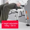 Shower Seat with Hand Shower Set,Folding Bench with Anti-Slip Rubber Tips,Foldable Bathroom Stool Foldaway Shower Chair Adjustable 330Lb Capacity for Senior Handicap Disabled view 2