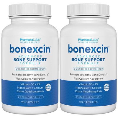 Advanced Bone Support Formula  Calcium, Magnesium, Vitamin D3 & K2  Bone Density & Strength Supplement for Women & Men  Joint, Menopause & Osteoporosis  90 Capsules (Pack of 2)