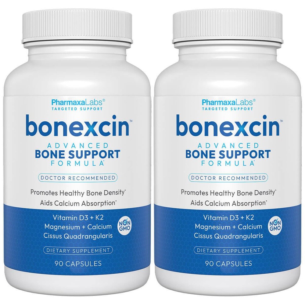 Advanced Bone Support Formula  Calcium, Magnesium, Vitamin D3 & K2  Bone Density & Strength Supplement for Women & Men  Joint, Menopause & Osteoporosis  90 Capsules (Pack of 2)