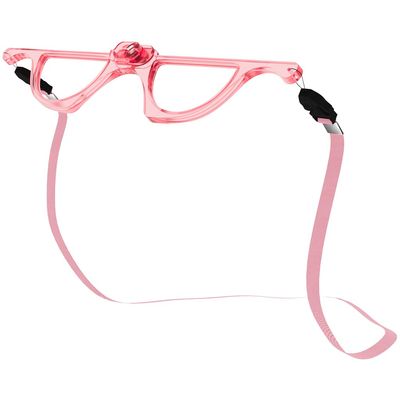 Eyekepper Handhold Magnifier Folding Reading Glasses Metalless Screwless Readers with Neck Strap - Pink +2.50