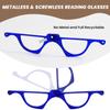 Eyekepper Handhold Magnifier Folding Reading Glasses Metalless Screwless Readers with Neck Strap - Pink +2.50 view 2