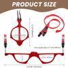 Eyekepper Handhold Magnifier Folding Reading Glasses Metalless Screwless Readers with Neck Strap - Pink +2.50 view 4