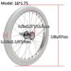 16 Inch Rear Wheels for Wheelchair 16x1.75 Manual Wheelchairs Wheel Replacement Non-Inflatable Solid Tires with 1/2" Bearing view 3