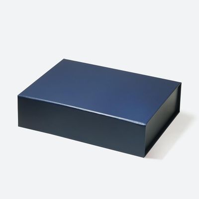 Geoto 8x6x2.17in B6 Size Luxury Rigid Magnetic Closure Collapsible Gift Box,Foldable Boxes for Gift Wrapping Wholesale(Navy Blue)