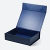 Geoto 8x6x2.17in B6 Size Luxury Rigid Magnetic Closure Collapsible Gift Box,Foldable Boxes for Gift Wrapping Wholesale(Navy Blue) view 2