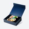 Geoto 8x6x2.17in B6 Size Luxury Rigid Magnetic Closure Collapsible Gift Box,Foldable Boxes for Gift Wrapping Wholesale(Navy Blue) view 3