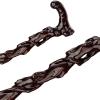 GEDRACKPMYN Wooden Walking Cane for Men & Women, Wood Carving Fancy Cane Lightweight and Sturdy Offset Walking Stick, Retro, Ergonomic, Handmade,Height 150-155cm view 3
