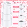 Weekgrat Set of 4 Round Gift Boxes for Presents, Flower Boxes with Lids for Arrangements, Flower Arrangements Nesting for Mother's Day Graduation Wedding Birthday Valentines(White) view 3