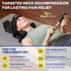 Brace Direct Cervical Traction Device - Spinal Decompression & Neck Pain Relief, Herniated Disc & Spondylosis Support with Hot Cold Therapy - Portable - Adjustable Traction up to 40 lbs Black-Grey view 2