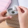 LENmzpomA Hot Water Bag,Hot Water Bottle Injection Water Explosion-Proof Hand Warmer Portable Winter Student Warm Water Bag/Pink(Light Gray) view 3