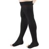 NuVein Medical Compression Stockings, 30-40 mmHg Support, Women & Men Thigh Length Hose, Open Toe, Black, X-Large view 4