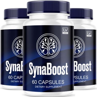 (3 Pack) Synaboost, Syna Boost, Synaboost Capsules, Synaboost Brain & Focus, Synaboost Brain, Synaboost Advanced Formula Capsules, Synaboost Supplement, 180 Capsules for 3 Months