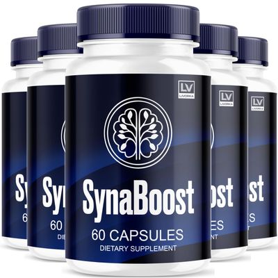 (5 Pack) Synaboost, Syna Boost, Synaboost Capsules, Synaboost Brain & Focus, Synaboost Brain, Synaboost Advanced Formula Capsules, Synaboost Supplement, 300 Capsules for 5 Months