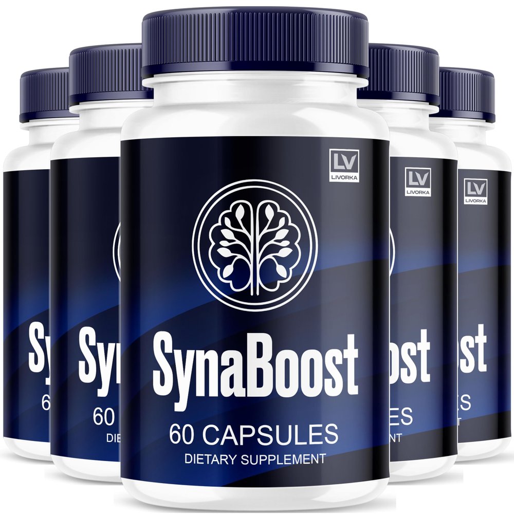 (5 Pack) Synaboost, Syna Boost, Synaboost Capsules, Synaboost Brain & Focus, Synaboost Brain, Synaboost Advanced Formula Capsules, Synaboost Supplement, 300 Capsules for 5 Months
