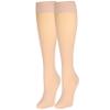 NuVein Sheer Compression Stockings, 20-30 mmHg Support, Knee Length, Closed Toe, 20 Denier, Beige, Large view 1