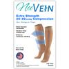 NuVein Sheer Compression Stockings, 20-30 mmHg Support, Knee Length, Closed Toe, 20 Denier, Beige, Large view 3