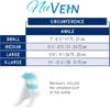 NuVein 15-20 mmHg Medical Compression Socks, Mid Calf Crew Length, Padded Cushion Foot, Black, Small view 2