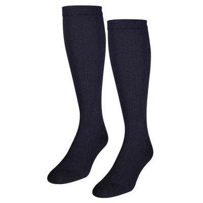 NuVein Women's Compression Socks, 15-20 mmHg Support, Casual Cushion Foot Style, Knee High, Closed Toe, Navy, X-Large