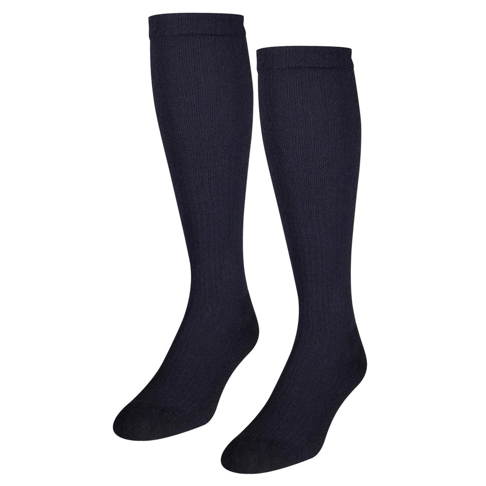 NuVein Women's Compression Socks, 15-20 mmHg Support, Casual Cushion Foot Style, Knee High, Closed Toe, Navy, X-Large