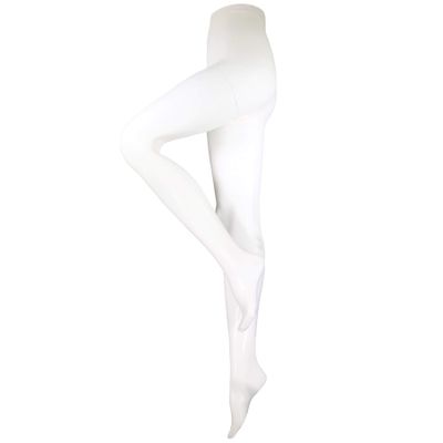 NuVein Compression Pantyhose, 15-20 mmHg Support, Women's Sheer Nylon Hosiery Tights, Closed Toe, Ivory, Medium