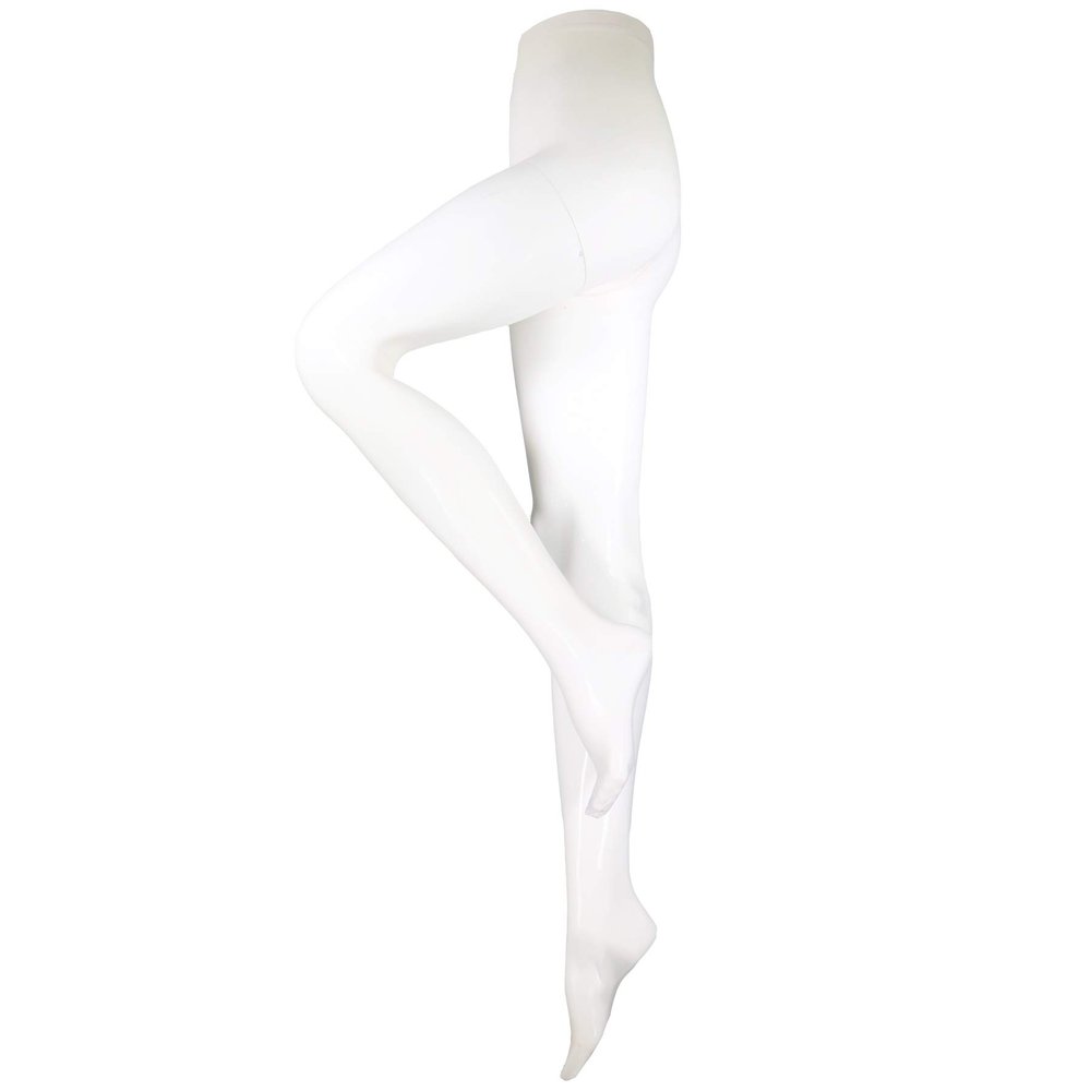 NuVein Compression Pantyhose, 15-20 mmHg Support, Women's Sheer Nylon Hosiery Tights, Closed Toe, Ivory, Medium
