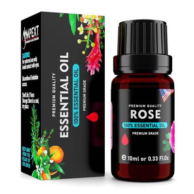 Rose (Rosa damascena) 100% Pure Essential Oil, Select Grade, 10ml